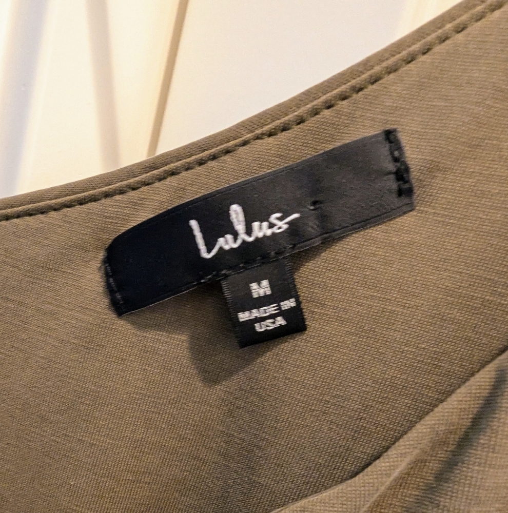 Lulus Raise a Glass Olive Green One-Shoulder Midi Dress - Picture 6 of 8